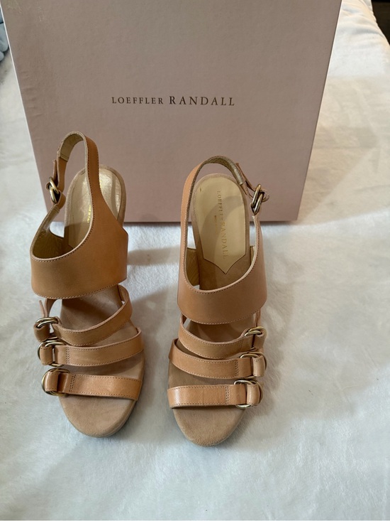 Loeffler Randall Shoes - Loeffler Randall Tan Leather Multi-Strap Heels
